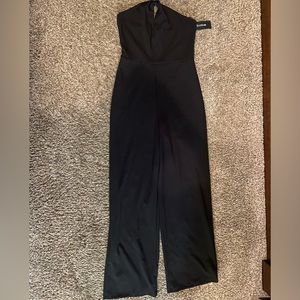 Bebe sleeveless Medium Jumpsuit Black, Wide Leg